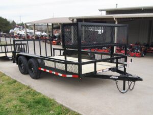 6.4×14 Powder Coated Dovetail Utility Trailer with Elevated Basket (2) 3500lb Axles - Image 8