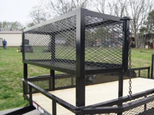 6.4×14 Powder Coated Dovetail Utility Trailer with Elevated Basket (2) 3500lb Axles - Image 11