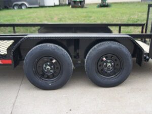 6.4×14 Powder Coated Dovetail Utility Trailer with Elevated Basket (2) 3500lb Axles - Image 13