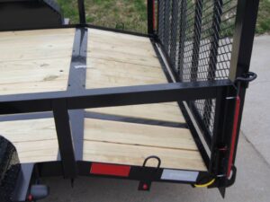 6.4×14 Powder Coated Dovetail Utility Trailer with Elevated Basket (2) 3500lb Axles - Image 15
