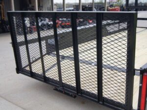 6.4×14 Powder Coated Dovetail Utility Trailer with Elevated Basket (2) 3500lb Axles - Image 17