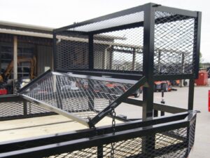 6.4×14 Powder Coated Dovetail Utility Trailer with Elevated Basket (2) 3500lb Axles - Image 19