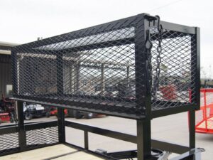 6.4×14 Powder Coated Dovetail Utility Trailer with Elevated Basket (2) 3500lb Axles - Image 20