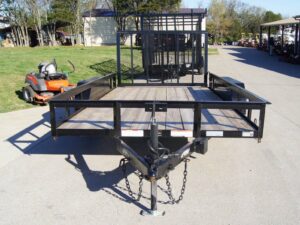 7×14 Powder Coated Straight Deck Utility Trailer (2) 3500lb Axles - Image 2