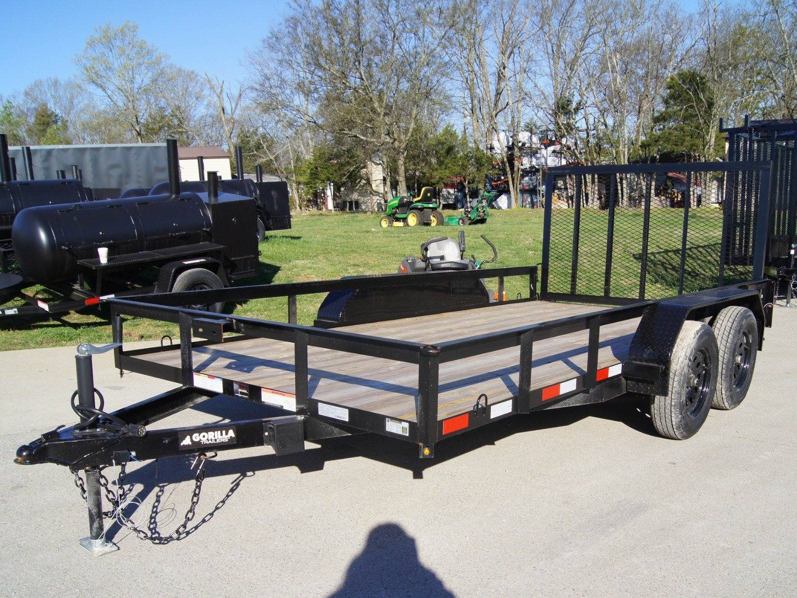 7×14 Powder Coated Straight Deck Utility Trailer (2) 3500lb Axles 7×14 Powder Coated Straight Deck Utility Trailer (2) 3500lb Axles - Image 1