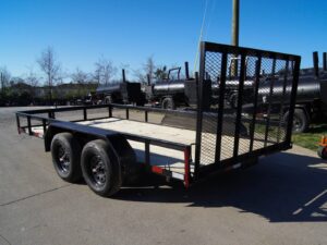 7×14 Powder Coated Straight Deck Utility Trailer (2) 3500lb Axles - Image 4