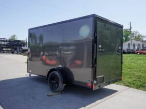 6×12 Enclosed Trailer Charcoal V-Nose Blackout Package 3,500lb Axle Storage - Image 5