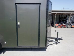 6×12 Enclosed Trailer Charcoal V-Nose Blackout Package 3,500lb Axle Storage - Image 14