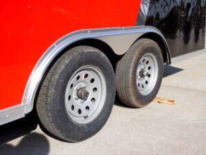 8.5×18 Custom Two-Tone Enclosed Trailer with Rubber Floor Storage - Image 9