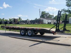 8.5×20 Deckover I-Beam Trailer (2) 5,200lb Axles Stand-Up Ramps 10k GVWR - Image 5