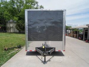 8.5×28 Charcoal Custom Enclosed Trailer (2) 7K Axles Storage - Image 2