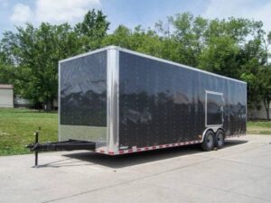 8.5×28 Charcoal Custom Enclosed Trailer (2) 7K Axles Storage - Image 3