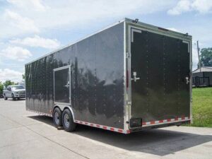 8.5×28 Charcoal Custom Enclosed Trailer (2) 7K Axles Storage - Image 5