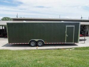 8.5×28 Charcoal Custom Enclosed Trailer (2) 7K Axles Storage - Image 7