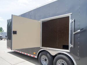 8.5×28 Charcoal Custom Enclosed Trailer (2) 7K Axles Storage - Image 17