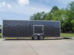 8.5×28 Charcoal Custom Enclosed Trailer (2) 7K Axles Storage - Image 10