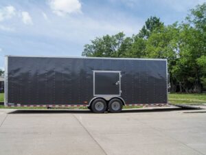 8.5×28 Charcoal Custom Enclosed Trailer (2) 7K Axles Storage - Image 4