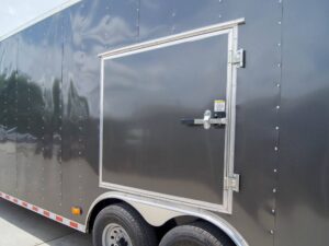 8.5×28 Charcoal Custom Enclosed Trailer (2) 7K Axles Storage - Image 11
