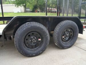 7×12 Straight Deck Utility Trailer (2) 3500lb Axle with 4ft Ladder Racks - Image 11