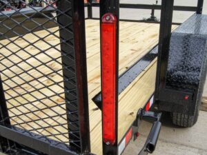 7×12 Straight Deck Utility Trailer (2) 3500lb Axle with 4ft Ladder Racks - Image 15