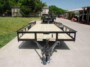 7×20 Straight Deck Utility Trailer with No Gate (2) 3,500 Axles - Image 2