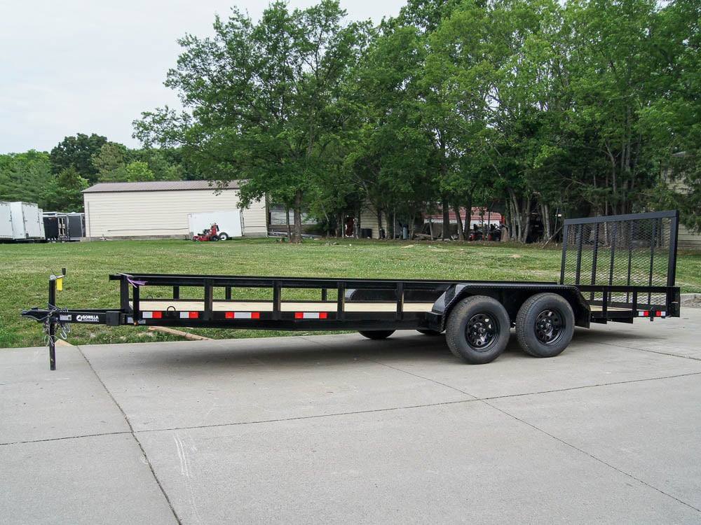 7×20 Straight Deck Utility Trailer (2) 3500lb Axles with Tall Gate 7×20 Straight Deck Utility Trailer (2) 3500lb Axles with Tall Gate - Image 1