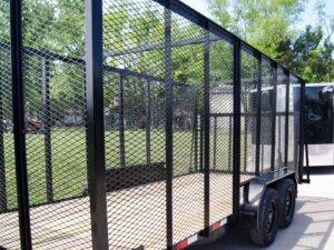 7×16 Powder Coated Straight Deck Utility Trailer with 6ft Mesh Sides (2) 3500lb Axles - Image 12
