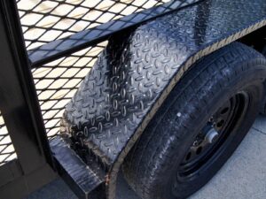 7×16 Powder Coated Straight Deck Utility Trailer with 6ft Mesh Sides (2) 3500lb Axles - Image 13