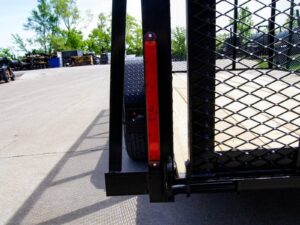 7×16 Powder Coated Straight Deck Utility Trailer with 6ft Mesh Sides (2) 3500lb Axles - Image 14