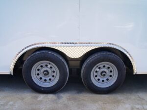 8.5×20 White V-Nose Enclosed Trailer (2) 3500lb Axles - Image 12