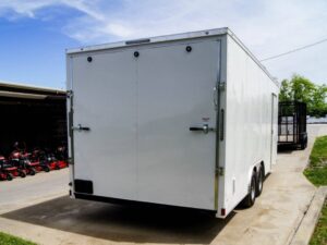 8.5×20 White V-Nose Enclosed Trailer (2) 3500lb Axles - Image 6