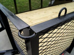 6.4×18 Powder Coated Dovetail Utility Trailer with 2ft Mesh Sides (2) 3500lb Axles - Image 12