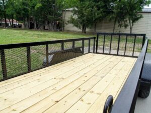 6.4×18 Powder Coated Dovetail Utility Trailer with 2ft Mesh Sides (2) 3500lb Axles - Image 13