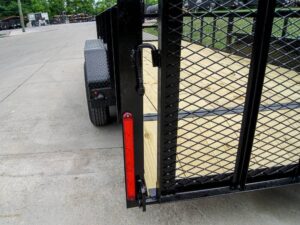 6.4×18 Powder Coated Dovetail Utility Trailer with 2ft Mesh Sides (2) 3500lb Axles - Image 14