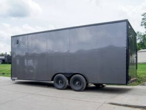 8.5×20 Charcoal Enclosed Trailer with Blackout Package (2) 5200lb Axles Storage - Image 4