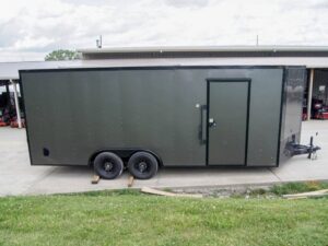 8.5×20 Charcoal Enclosed Trailer with Blackout Package (2) 5200lb Axles Storage - Image 6