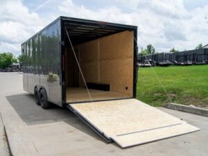 8.5×20 Charcoal Enclosed Trailer with Blackout Package (2) 5200lb Axles Storage - Image 9
