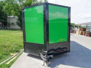 8.5×24 Lime Green Enclosed Trailer with Blackout Package (2) 5200lb Axles Storage - Image 2