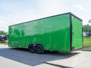 8.5×24 Lime Green Enclosed Trailer with Blackout Package (2) 5200lb Axles Storage - Image 3