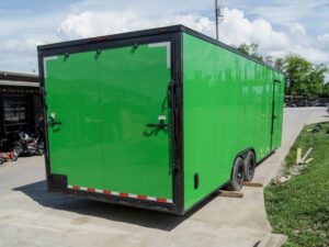 8.5×24 Lime Green Enclosed Trailer with Blackout Package (2) 5200lb Axles Storage - Image 6