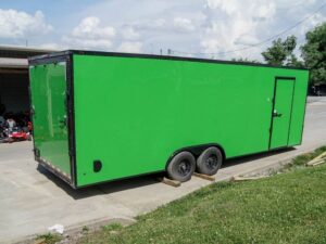 8.5×24 Lime Green Enclosed Trailer with Blackout Package (2) 5200lb Axles Storage - Image 4