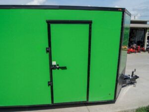 8.5×24 Lime Green Enclosed Trailer with Blackout Package (2) 5200lb Axles Storage - Image 7
