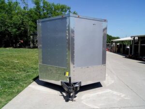 8.5×24 Two Tone-Black/Silver Enclosed Trailer (2) 5200lb Axle Storage - Image 2