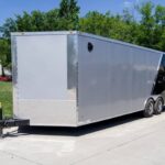 8.5×24 Two Tone-Black/Silver Enclosed Trailer (2) 5200lb Axle Storage