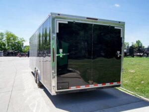 8.5×24 Two Tone-Black/Silver Enclosed Trailer (2) 5200lb Axle Storage - Image 5