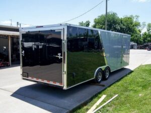 8.5×24 Two Tone-Black/Silver Enclosed Trailer (2) 5200lb Axle Storage - Image 6