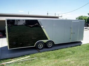 8.5×24 Two Tone-Black/Silver Enclosed Trailer (2) 5200lb Axle Storage - Image 7
