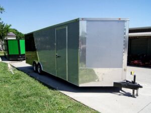 8.5×24 Two Tone-Black/Silver Enclosed Trailer (2) 5200lb Axle Storage - Image 9