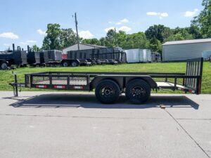 6.4×16 Dovetail Utility Trailer with Side Baskets (2) 3500lb Axles - Image 4