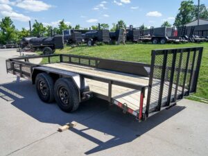 6.4×16 Dovetail Utility Trailer with Side Baskets (2) 3500lb Axles - Image 5